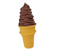 dijiusidy Fake Ice Cream Cone Artificial Ice Cream Model Eye Catching Provides Delightful Pretend Food Toy Experience Cake Decorating Fake Food Dessert Photo Prop, Brown, 6x6x14cm