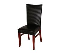 dijiusidy Fashionable Chair Covers for Dining Chairs Waterproof Oil Proof Easy to Clean PU Dining Chair Cover PU Chair Protector, Black