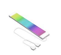 dijiusidy Flexible ARGB Motherboard Power Supply Cable Power Extension Cable Desktop Computer Integration With LED Light Strip 5V 3Pin ARGB LED Light Strip Bar Extension, White 8 Strips, 23.5x1cm