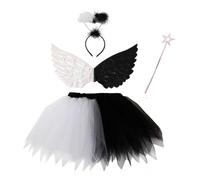 dijiusidy Girls Angel Devil Wing Costume Includes Matching Tutu Rod Headband All Happy Occasions Celebrations And Fun Events Ballet Tutus Cosplay Apparel Outfit