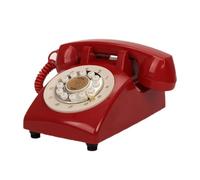 dijiusidy Guest Book Wedding Phone Recorder Provides Interactive Experience Cultivating Deep Connections Among Guests During Special Occasions Retro Style, Red, 22.5x13.5x12cm