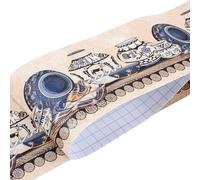 dijiusidy Life To Room With 3D Pattern Wall Removable Stickers PVC Self Adhesive Kitchen Bathroom Sticker Wall Borders Sticker, Blue Persian pottery