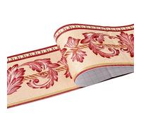 dijiusidy Life to Room with 3D Pattern Wall Removable Stickers PVC Self Adhesive Kitchen Bathroom Sticker Wall Borders Sticker, Red Ranunculus Leaf