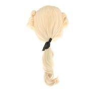 dijiusidy Long Curly Synthetic Wig Comfortable Breathable Fit For Masquerade Costume Parties Ponytail About 28cm Colonial Wig Judge Lawyer Cosplay Costume Men