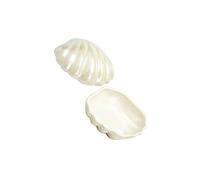 dijiusidy Luxury Jewelry Box Trinket Organizer Earring Storage Box with Dustproof Cover for Creative Seashell for Bedroom Decor Trinket Organizer Ceramic Jewelry Holder
