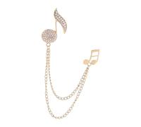dijiusidy Luxury Mens Star Brooch Pins Pairing Music Notes Brooch Pin With Rhinestones Makes Stand Out On Special Occasions Hanging Chain Career Suit Tuxedo Of Shirts