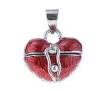 dijiusidy Memorial Pet Pendant Pet Cremation Urn Heart Shape Pendant Keeping Ashes Or Sentimental Keepsakes Safe Cremation Ash Holder Enamel Color Is Quite Convenient, Red