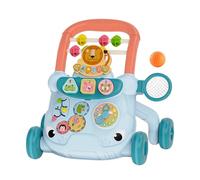 dijiusidy Multifunction Steps Baby Push Walking Music Encouraging First Steps While Ensuring Support and Development for Young Toddlers Push Along Walking Sit and Stand Learning, Blue, 41x33x39cm