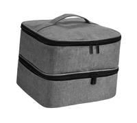 dijiusidy Nail Polish Organizer Tote with Handle Holds 30 Bottles Zipper Pocket Double Layer Case for Nail Kits Zipper Pocket with Handle Art Manicure Tools