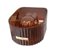 dijiusidy Nail Soaking Bowl Soak Off Gel Polish Remover Special With Lovely Inner Shape Fit For Hands Curve Comfortably DIY Home Bathing Nail Salon Soften Dead Skin Bowl, Brown, 14x10.8x6.6cm