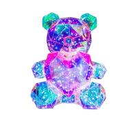 dijiusidy Red Night Crystal Bear Room People Who Cute Decorations Teddy Bear Gift Who Decorations LED Lights Room Lights Brightness, Pink Heart, 30cm