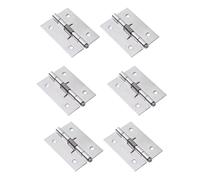dijiusidy Self Closing Spring Door Hinges Stainless Steel Heavy Duty Door Hardware Automatic Close Pack of Six Please Note Cannot Be Adjusted After Installation Hinge is Installed, Silver, 2 inch