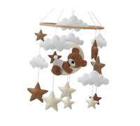 dijiusidy Soft Sensory Rattles Toys Crib Nursery Mobile Inspires Parent Child Bonding Through Interactive Play and Exploration Pram Car Rattle Activity Toy 6 8 12 Month Baby, Belly Bear, 23x45cm