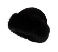 dijiusidy Stylish Cossack Hat Russian Hat With Faux Fur Winter Fun Outdoor Activities For Ladies And Girls Winter Faux Fur Warm And Comfortable In Cold Weather Size Fits All (or At, Black
