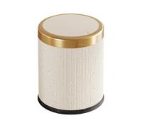 dijiusidy Stylish Pukomc Sensor Trash And Sensor Trash Can Trash Can Lid Convenient And Odor-Free Gallon Bathroom With Goodbye, Cream White