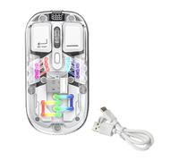 dijiusidy Transparent Mouse Rechargeable With LED Lights Unique Complements Modern Office Themes And Aesthetic Making Standout Addition To Any Office Setup. Equipped Built In