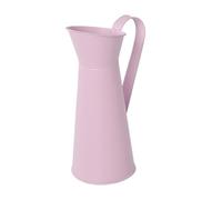 dijiusidy Vintage Farmhouse Milk Jug Vase Rustic Flower Arrangement Galvanised Metal Flower Vase Iron White Vases For Flowers, C