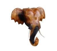 dijiusidy Wall Elephant Sculpture Exquisite Elephant Head Decoration Statue Animal Crafts Cute Figurine Parties And Home Decorations Decorative Figurine Hanging Ornaments Living Room, 8 inch