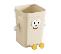 dijiusidy Waste Can Modern Trash Container Attractive Creative Cute Trash Bin Unique Characteristics Brighten Up Any Space Wastebasket Open Top Garbage Can Container, Beige, Small Sitting