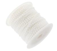 dijiusidy Wedding Favors Half Round Pearl String Beads Sparkling Pearl Strands Garland Joyful DIY Crafts Charming Decoration Trims For Any Special Day String Beads, White, 50m