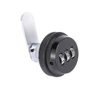 dijiusidy Zinc Alloy Password Lock for Cabinet Drawer Mailbox Locker Security 3 Digit Combination Cam Lock Cabinet Locks with Key, 19x30mm Black