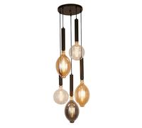 Dijon 5-Light Multi-Drop Pendant Light black
