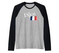 Dijon France Flag French Raglan Baseball Tee