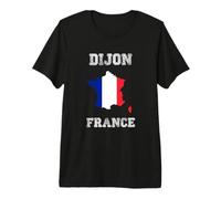 Dijon France Vintage France Flag Map Design Premium T-Shirt