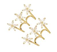DIKACA 1 Pair Flower Claw Earrings Minimalist Cuff Earrings for Women Elegant Three Claw Design for Weddings Birthdays and Special Occasions Comfortable and Durable Jewelry