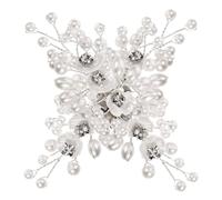 DIKACA 1 Pair Pearl Flower Shoe Clips Bridal Wedding Shoe Decorations Detachable Accessories for Bride