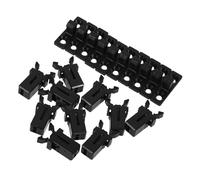DIKACA 10 Sets Bin Lid Replacement Latch Clips for Touch-top Trash Cans Secure Push-button Lock Repair for Wheelie and Outdoor Waste Bins Versatile Garbage Can Lid Fasteners