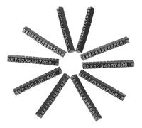 DIKACA 10 Sets Metal Price Tags with Black Base and Silver Numbers, Small Pricing Label Stands for Jewelry Retail Counters, Price Cube Display Signs for Shops and Markets