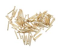DIKACA 100 Pcs Pure Brass Furniture Fringe Nails Vintage Chinese Archaize Round Head Gold Tacks for DIY Wooden Boxes Decorative Upholstery and Carpentry Accessories
