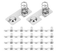 DIKACA 100pcs AA Battery Spring Contacts, Stainless Steel Corrosion Resistant Positive to Negative Terminal Clips for Flashlight and Battery Holder, Solderable Electrical Spring Contacts