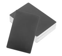 DIKACA 100pcs Black Aluminum Blank Business Cards for Engraving Sublimation Lightweight Metal Name Tags DIY Custom Printing Material