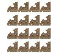 DIKACA 100pcs Cabinet Corner Protectors Metal Picture Frames Decorative Metal Corner Guards Decorative Golden