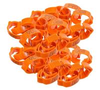 DIKACA 100pcs Chicken Leg Bands with Tags Reusable Plastic Identification Rings for Poultry Ducks Geese Birds Farming Use