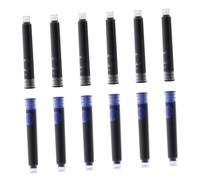DIKACA 100Pcs Fountain Pen Ink Refills Replaceable Cartridges Black Blue Red Office Ink Supplies Smooth Writing Pen Refills