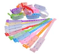 DIKACA 100pcs Medical Identification Wristbands for Hospitals Disposable Adjustable Patient Bracelets with Bands for Elderly Nursing and Event Use Highly Visible Id Bands for Accurate