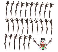 DIKACA 100pcs Plastic Christmas Branches DIY Snowman Hands and Antlers Craft Decorations Lightweight Safe for Handmade Holiday Ornaments