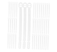 DIKACA 100pcs Plastic Luggage Tag Hanging Rope Clear Bag Tags Travel Luggage Loops Travel Accessories Carnival Name Straps Clear Transparent