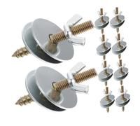 DIKACA 10pcs Bird Cage Perch Screws M5x50 with Washers, Double-ended Fixing Screws for Bird Springboard and Breeding Cage Accessories