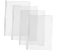DIKACA 10pcs Clear File Folders with Anti-Slip Sliding Bar Transparent Document Organiser Covers for Accountants Teachers Lawyers Practical Report Binder Holders