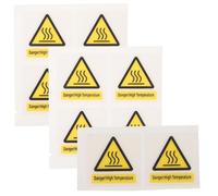 DIKACA 10Pcs High Temperature Warning Stickers 30X30Mm Caution Hot Surface Labels Do Not Touch Adhesive Safety Warning Signs for Equipment and Radiators