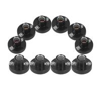 DIKACA 10pcs Miniature Screw Base Bulb Holders for Circuit Experiments Easy Install Lamp Socket Bases for Indoor Outdoor Lighting Educational Physics Electronic Components in Black