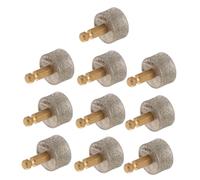 DIKACA 10Pcs Raised Grinding Heads Pet Nail Replacement Tips Large Surface Electric Claw Nail Grinder Tool for Dogs and Cats Care Grooming Golden