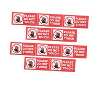 DIKACA 10pcs Self Adhesive Do Not Touch Warning Stickers Vinyl Safety Labels for Machines Doors Workplace Compliance Industrial Commercial Residential Use