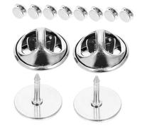 DIKACA 10pcs Stainless Steel Locking Pin Backs Butterfly Clutch Brooch Fasteners for Enamel Pins DIY Jewelry Making Replacement Badge Safety Clips