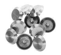 DIKACA 10pcs Stainless Steel Tactile Warning Indicators for Visually Impaired Non-slip Sidewalk Markers with Raised Design Safety Studs for Subway Stations Airports and Pedestrian Paths