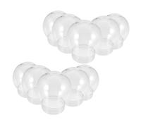 DIKACA 10pcs Transparent Plastic Christmas Ball Candy Containers with Screw Caps Fillable Snow Globe Bottles for Party Favors and DIY Decorations